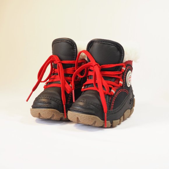 New Olang Randa Baby Boots in Nero Rosso Size 19 euro - Picture 2 of 6